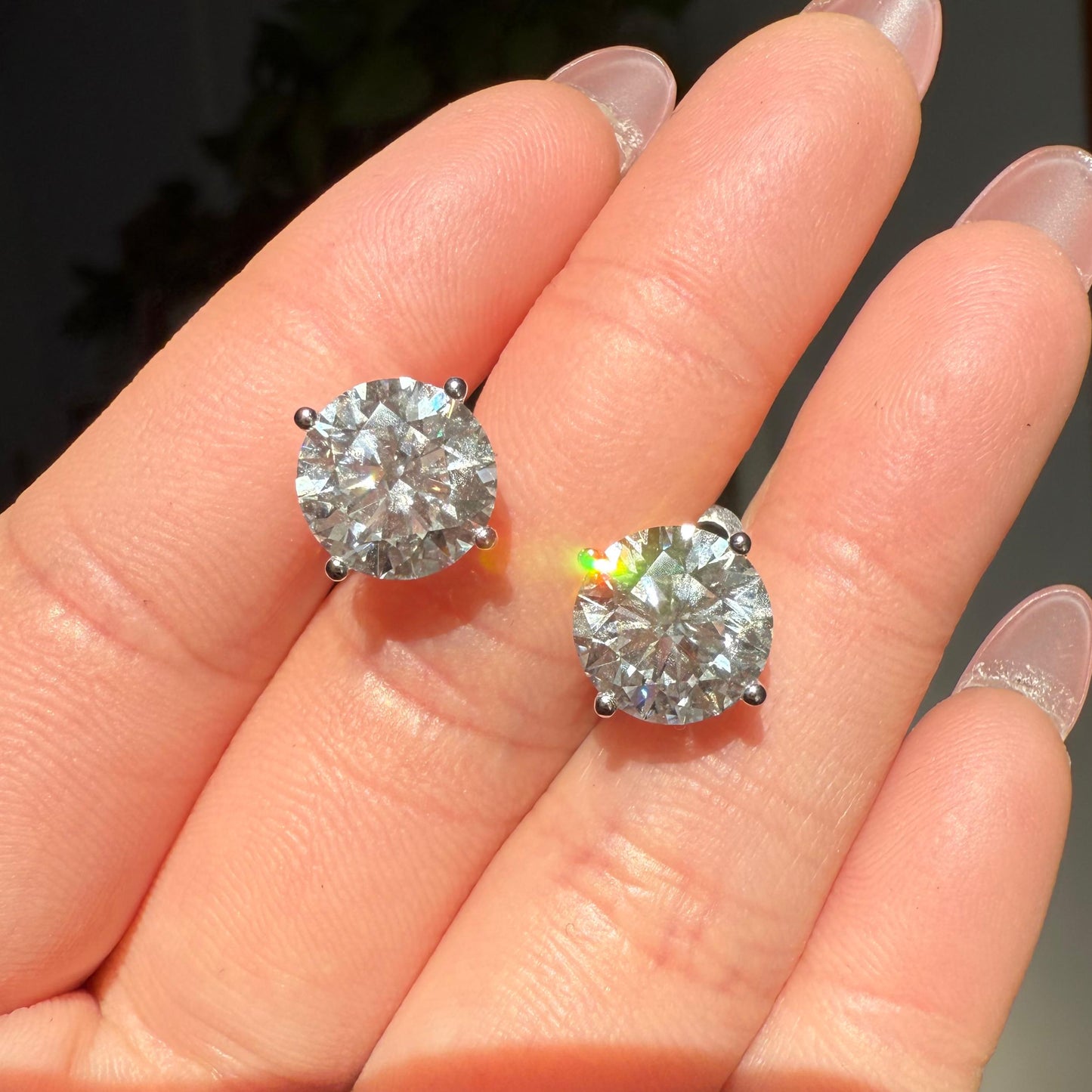 Pirmiana Custom Design 18K White Gold Earrings for Women 3ct F VS2 Lab Grown Diamond Jewelry