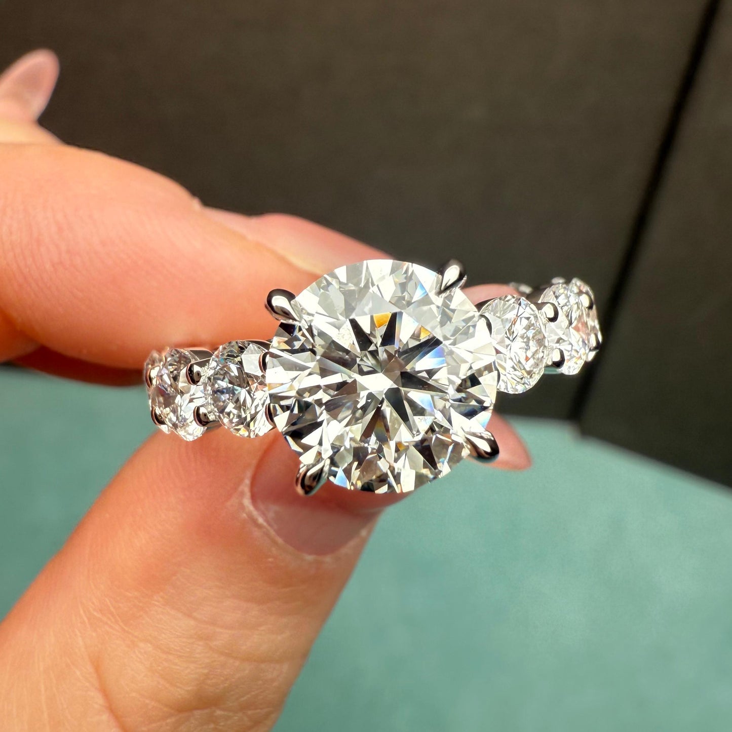 Pirmiana Jewelry Custom Design 18k White Gold Ring for Women 3.05ct Lab Grown Diamond Jewelry