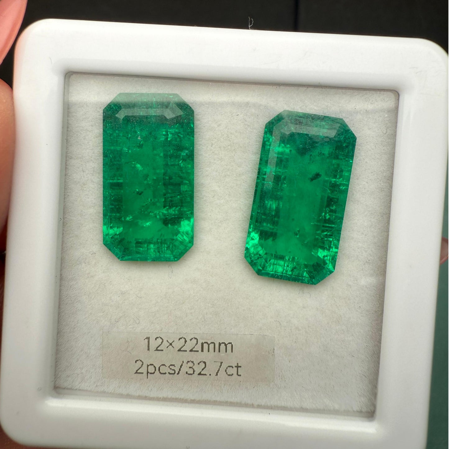 Pirmiana 12x22mm 16.35ct More Inclusion Emerald Cut Emerald Colombia Green Color Lab Grown Gemstones