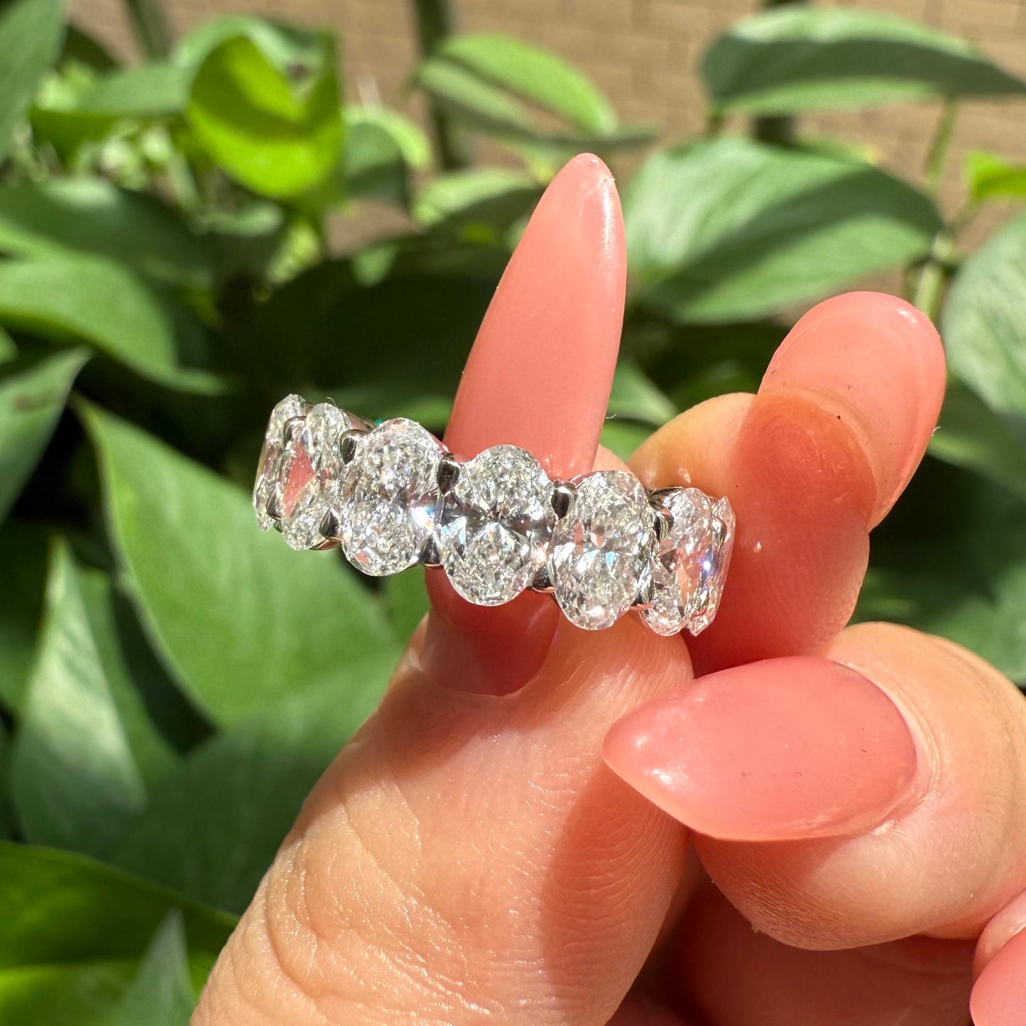 Pirmiana Custom Design 18k White Gold Eternity Ring for Women 0.5ct Each Lab Grown Diamond And DEF Lab Grown Diamond Jewelry