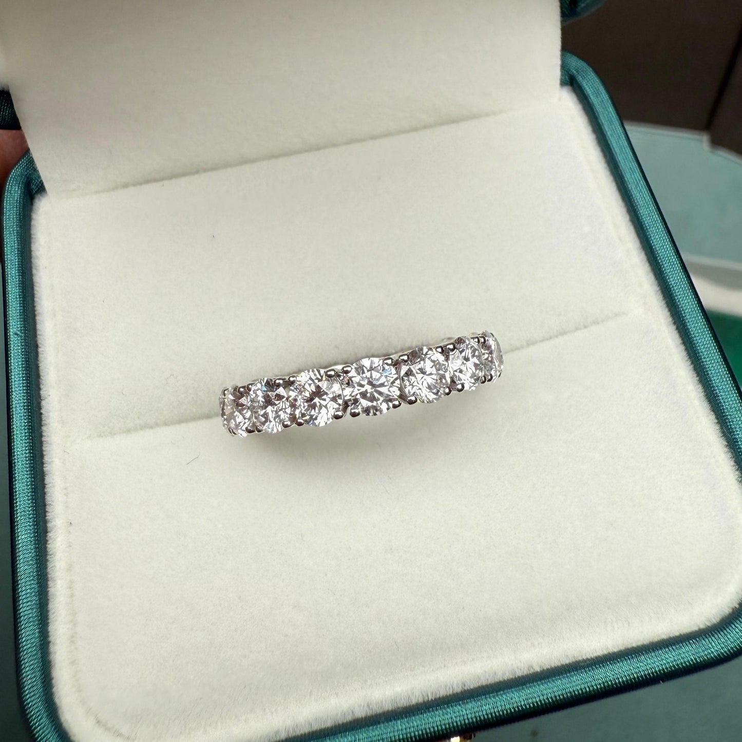 Pirmiana Jewelry Customized 18k white gold 0.4ct X 17pcs Each Lab Grown Diamond Eternity Rings Engagement Wedding Band Rings for Women Fine Jewelry