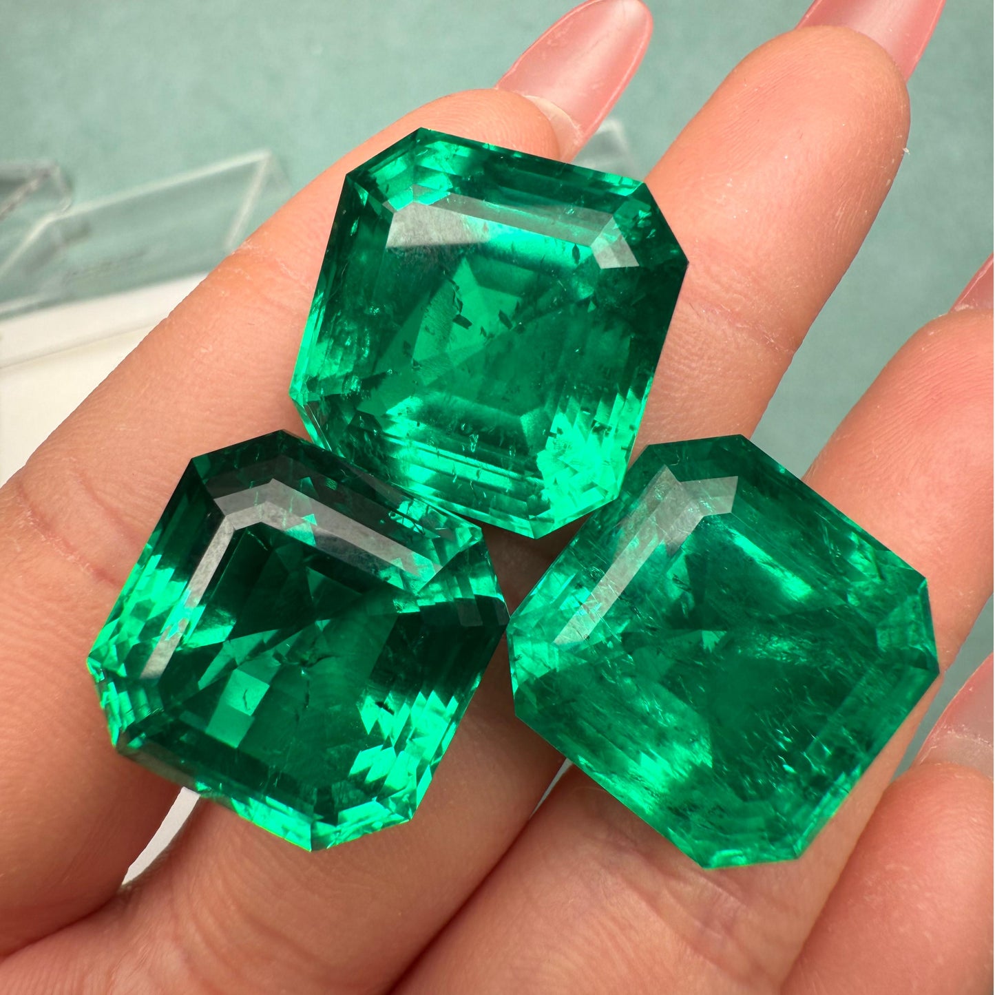 Pirmiana 18.5X18.5mm 30ct Asscher Cut Lab Grown Emerald