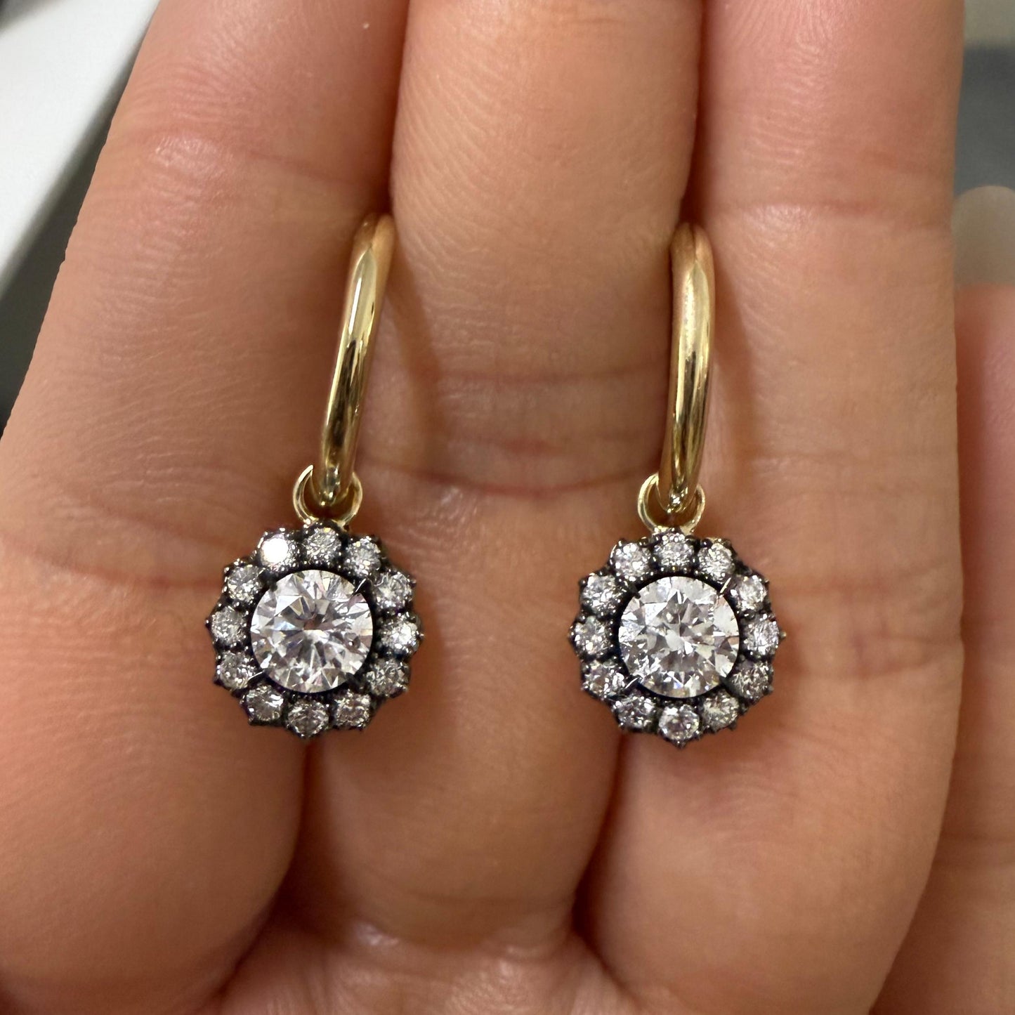 Pirmiana Custom Design 14K Yellow Gold Earrings for Women 0.5ct HPHT Lab Grown Diamond Jewelry