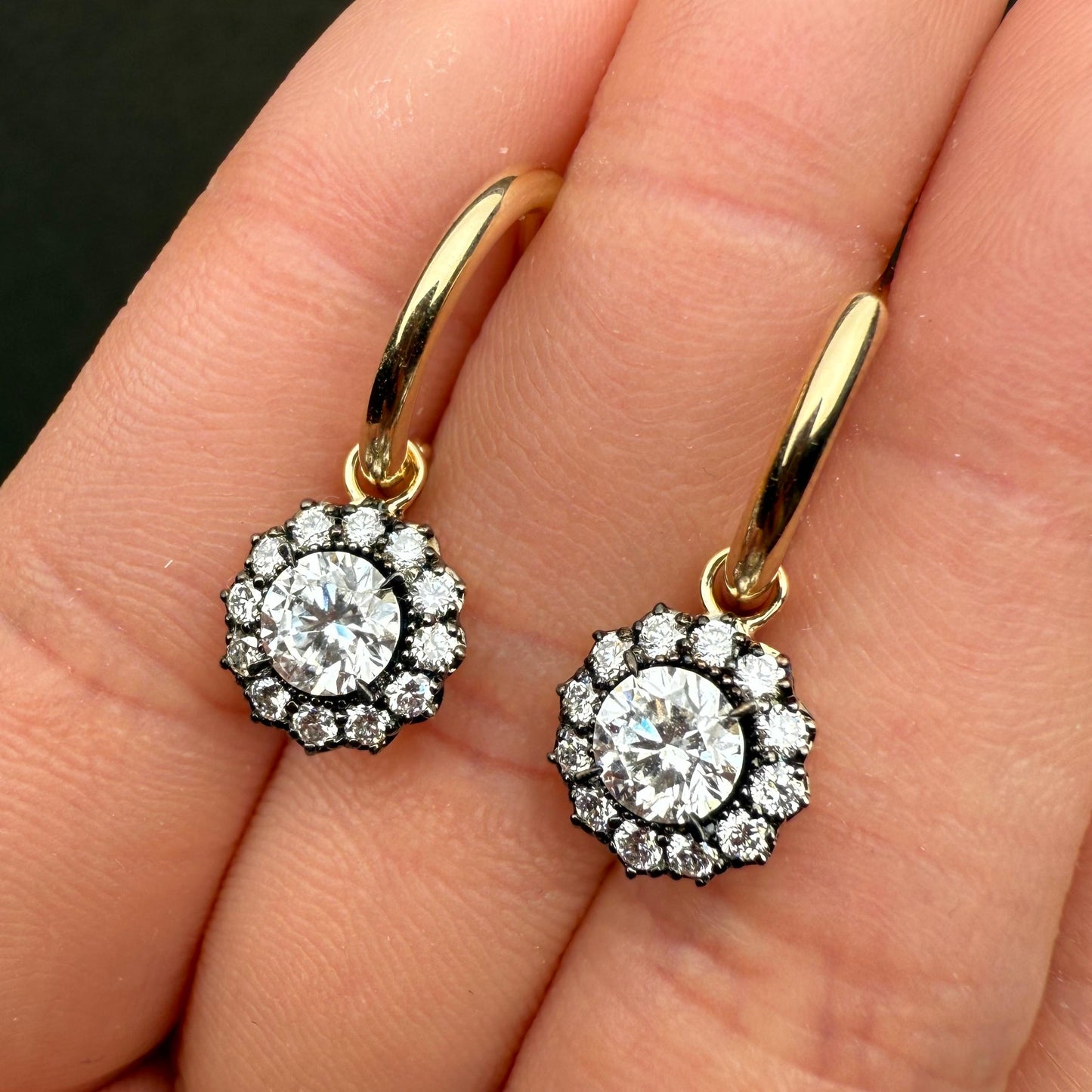 Pirmiana Custom Design 14K Yellow Gold Earrings for Women 0.5ct HPHT Lab Grown Diamond Jewelry