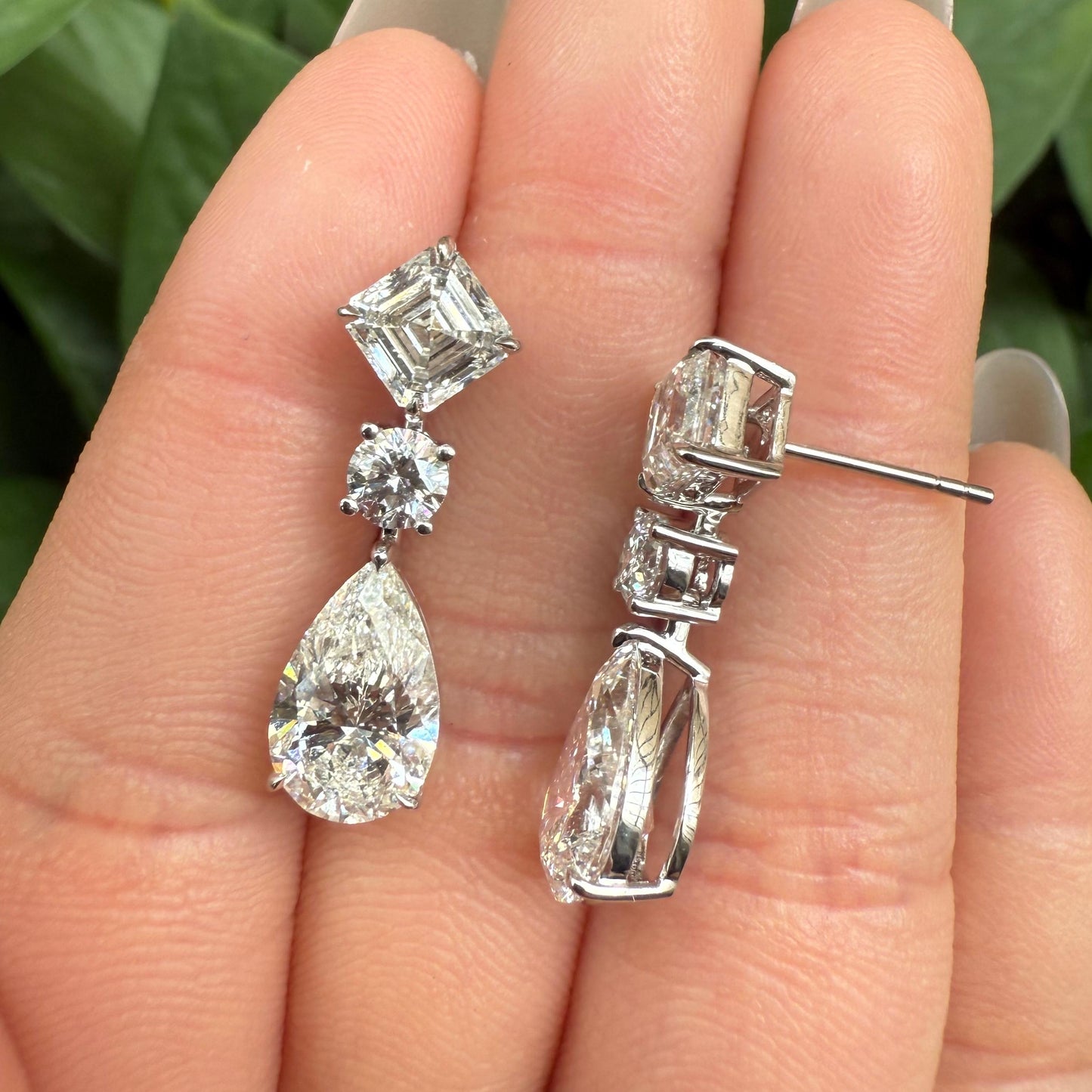 Pirmiana Custom Design 18K White Gold Earrings For Women 2ct Each F CVD Diamond Jewelry