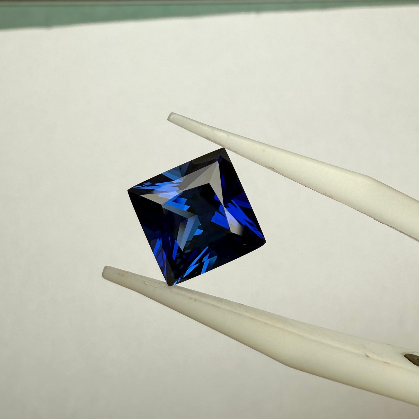 Pirmiana 6.55ct Princess Cut Lab Grown Sapphire Loose Gemstones for Jewelry Making