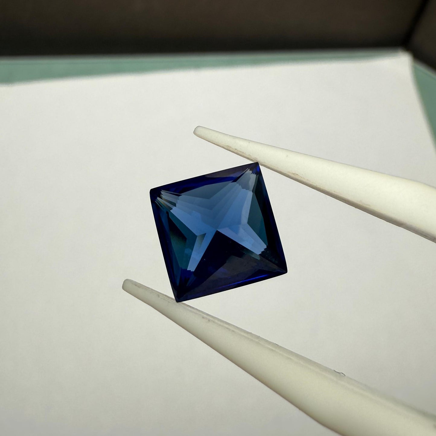 Pirmiana 6.55ct Princess Cut Lab Grown Sapphire Loose Gemstones for Jewelry Making
