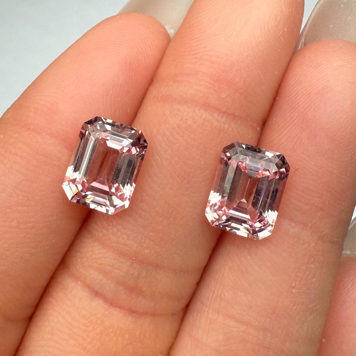 Pirmiana Emerald Cut Lab Grown Pink Sapphire Loose Gemstones for Jewelry Making