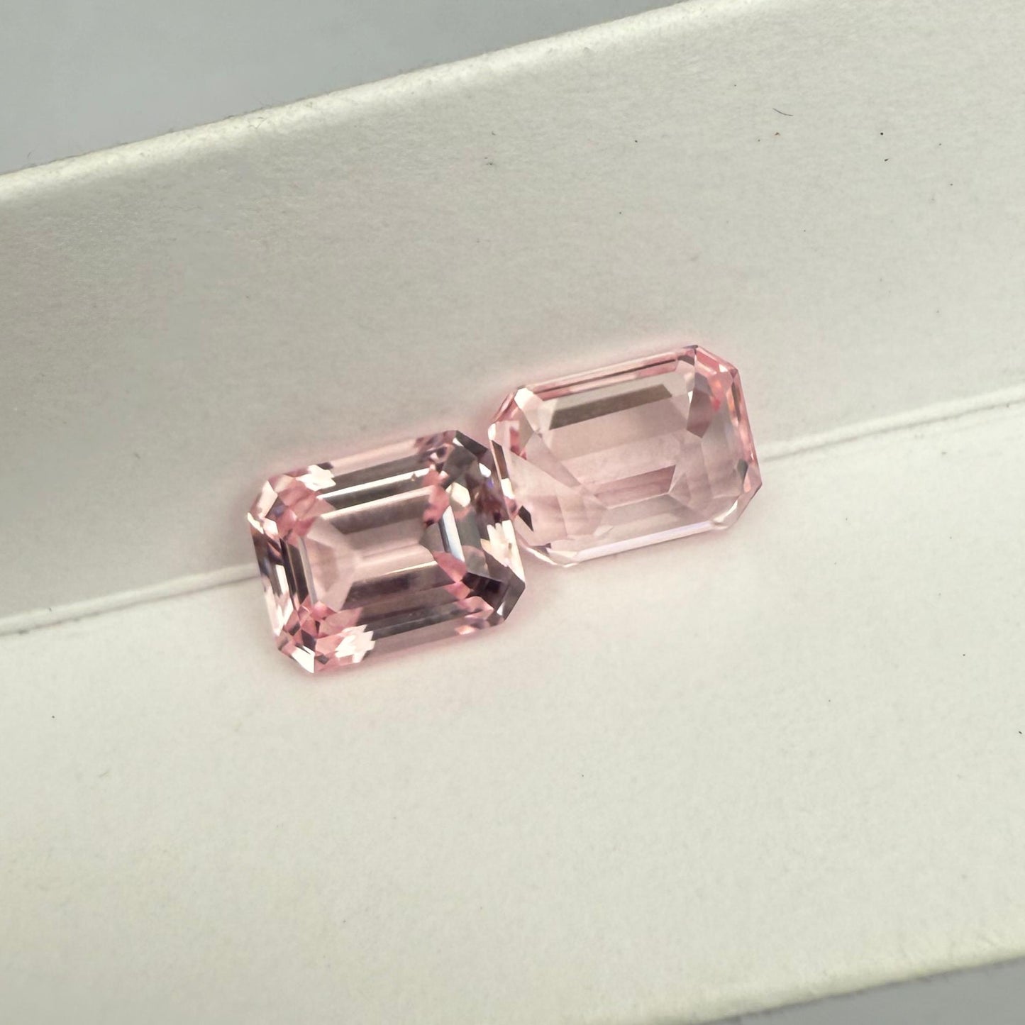 Pirmiana Emerald Cut Lab Grown Pink Sapphire Loose Gemstones for Jewelry Making
