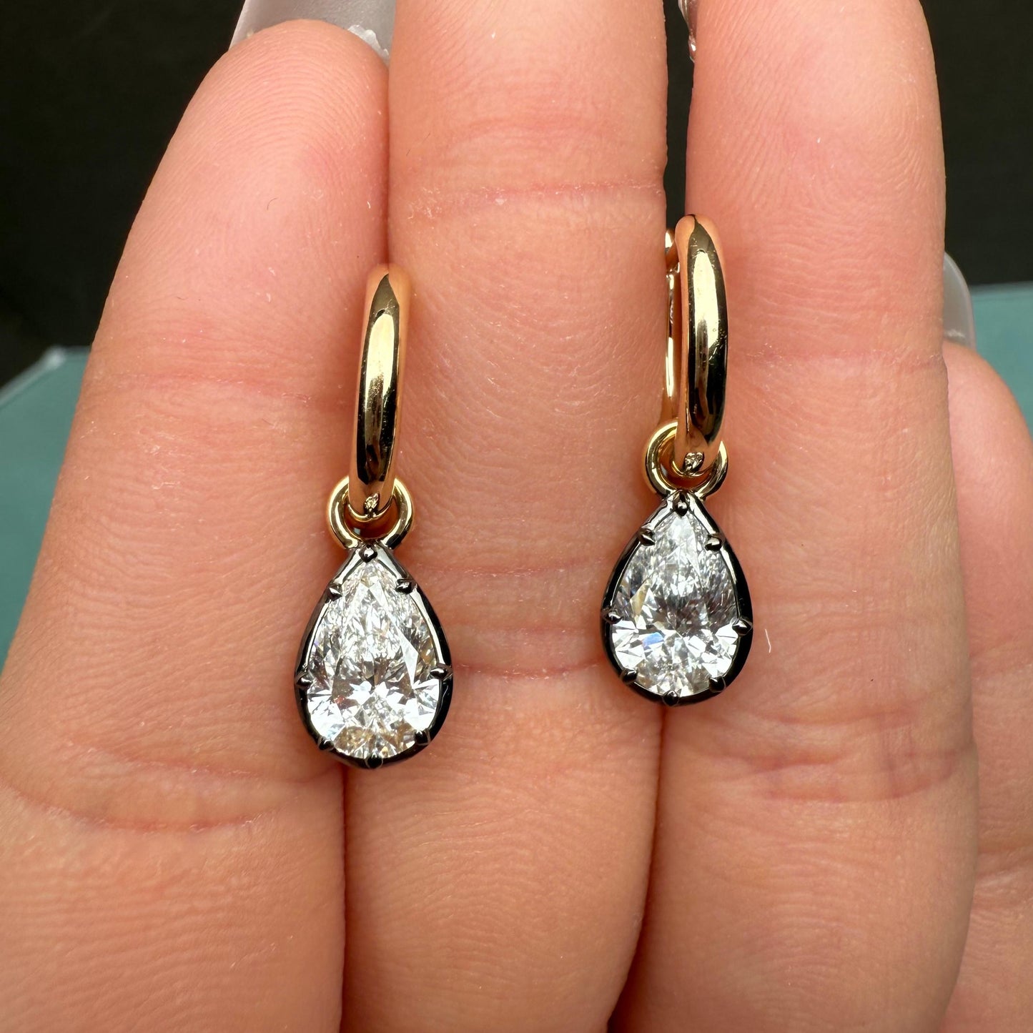 Pirmiana Customized 14k Yellow Gold 1ct Lab Grown Diamond Earrings for Women Party Gift