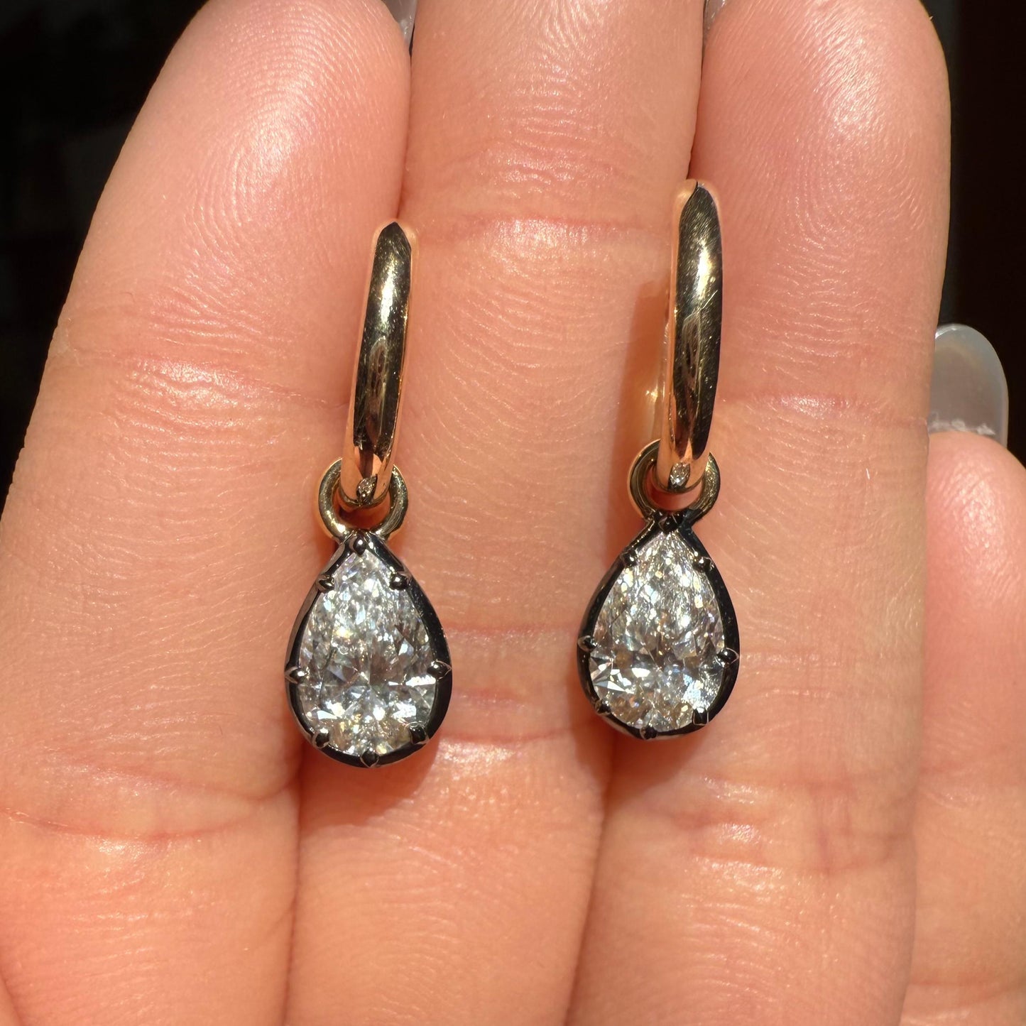 Pirmiana Customized 14k Yellow Gold 1ct Lab Grown Diamond Earrings for Women Party Gift