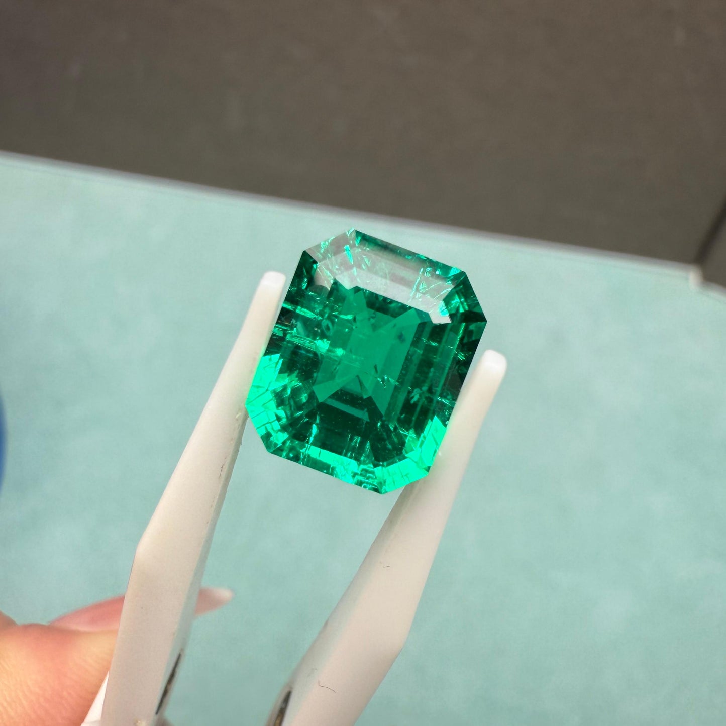 Pirmiana 4.8ct Emerald Cut Lab Grown Emerald