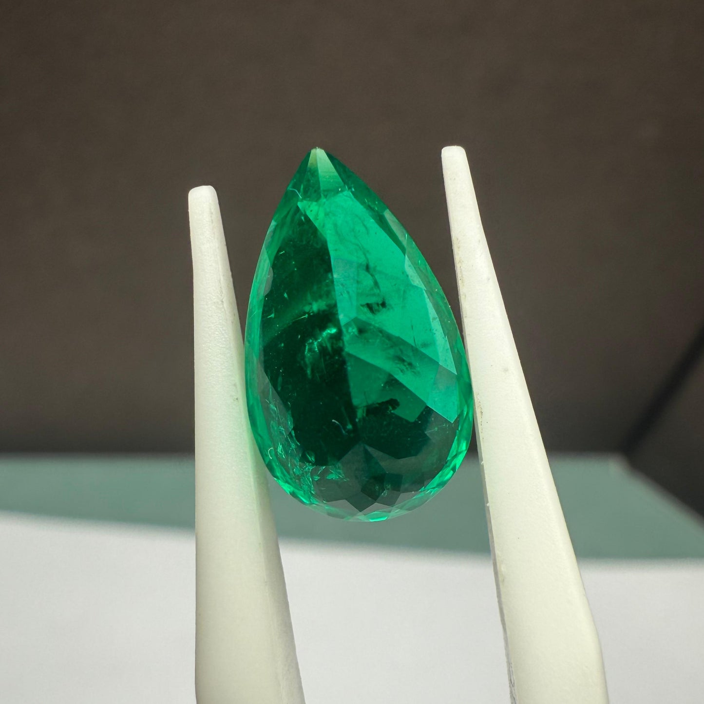 Pirmiana 4.8ct Pear Shape Lab Grown Emerald