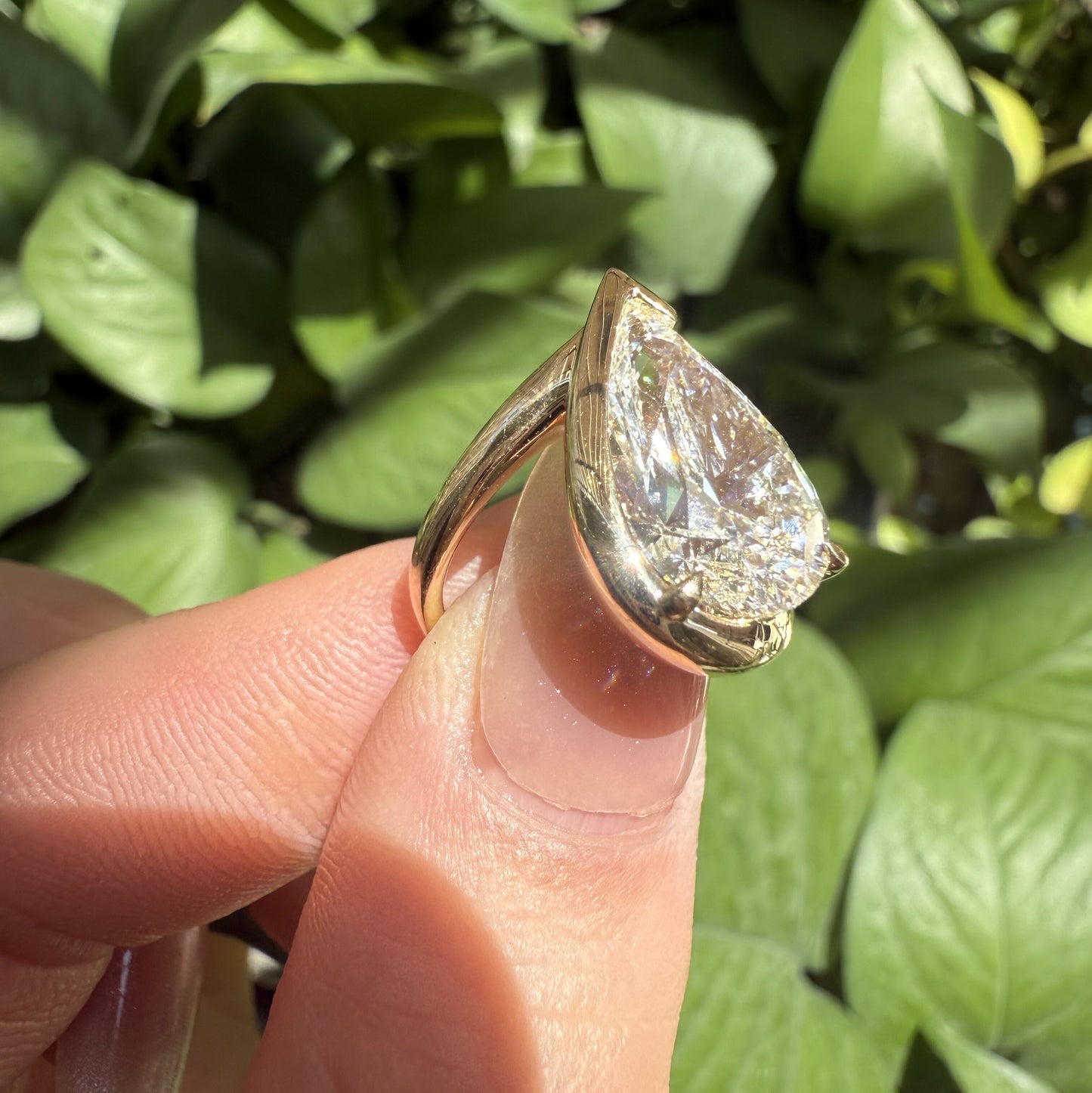 Pirmiana Jewelry Customized 14k Yellow Gold 4ct Lab Grown Diamond Rings Engagement Wedding Band Rings for Women Fine Jewelry