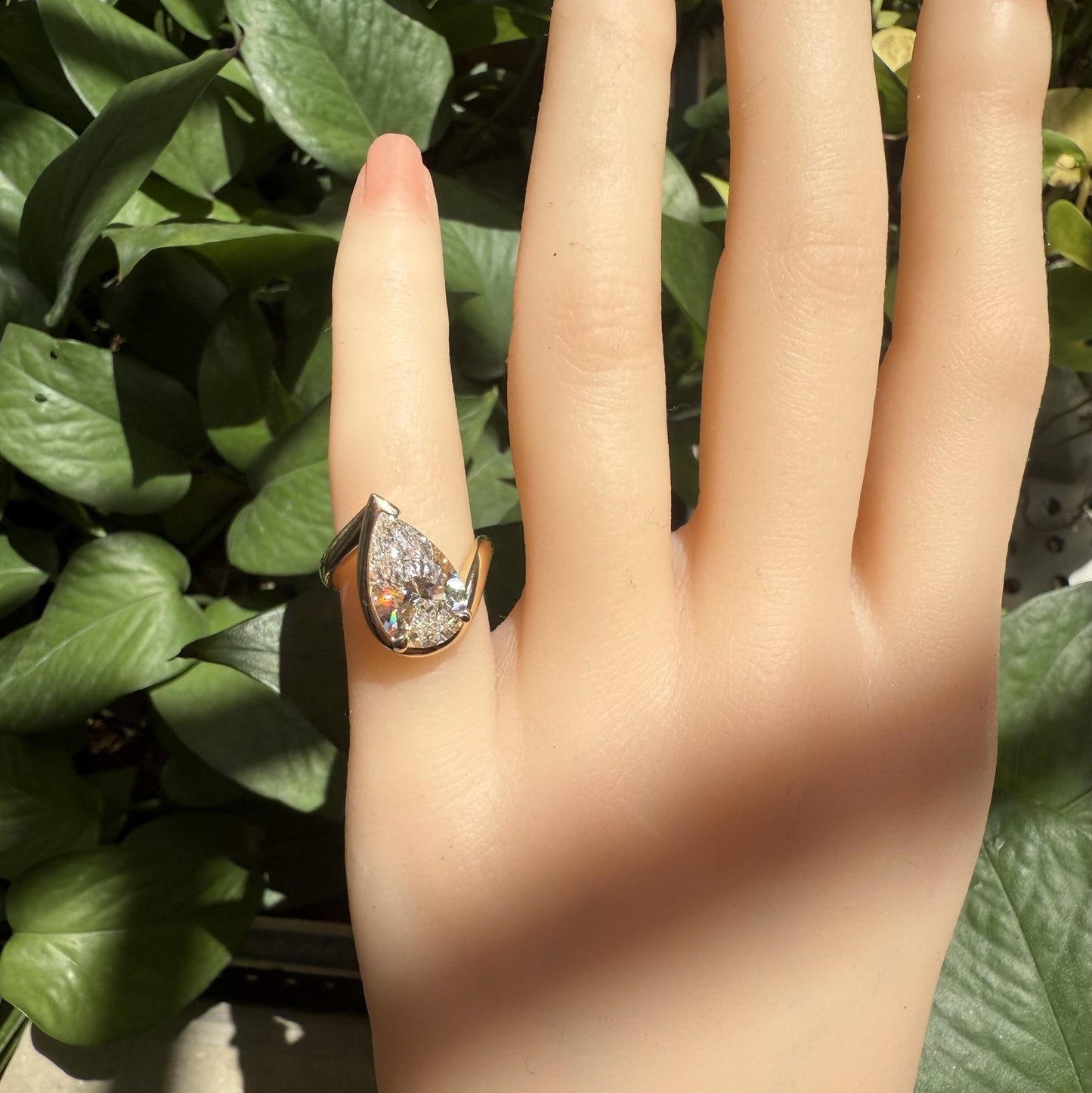Pirmiana Jewelry Customized 14k Yellow Gold 4ct Lab Grown Diamond Rings Engagement Wedding Band Rings for Women Fine Jewelry