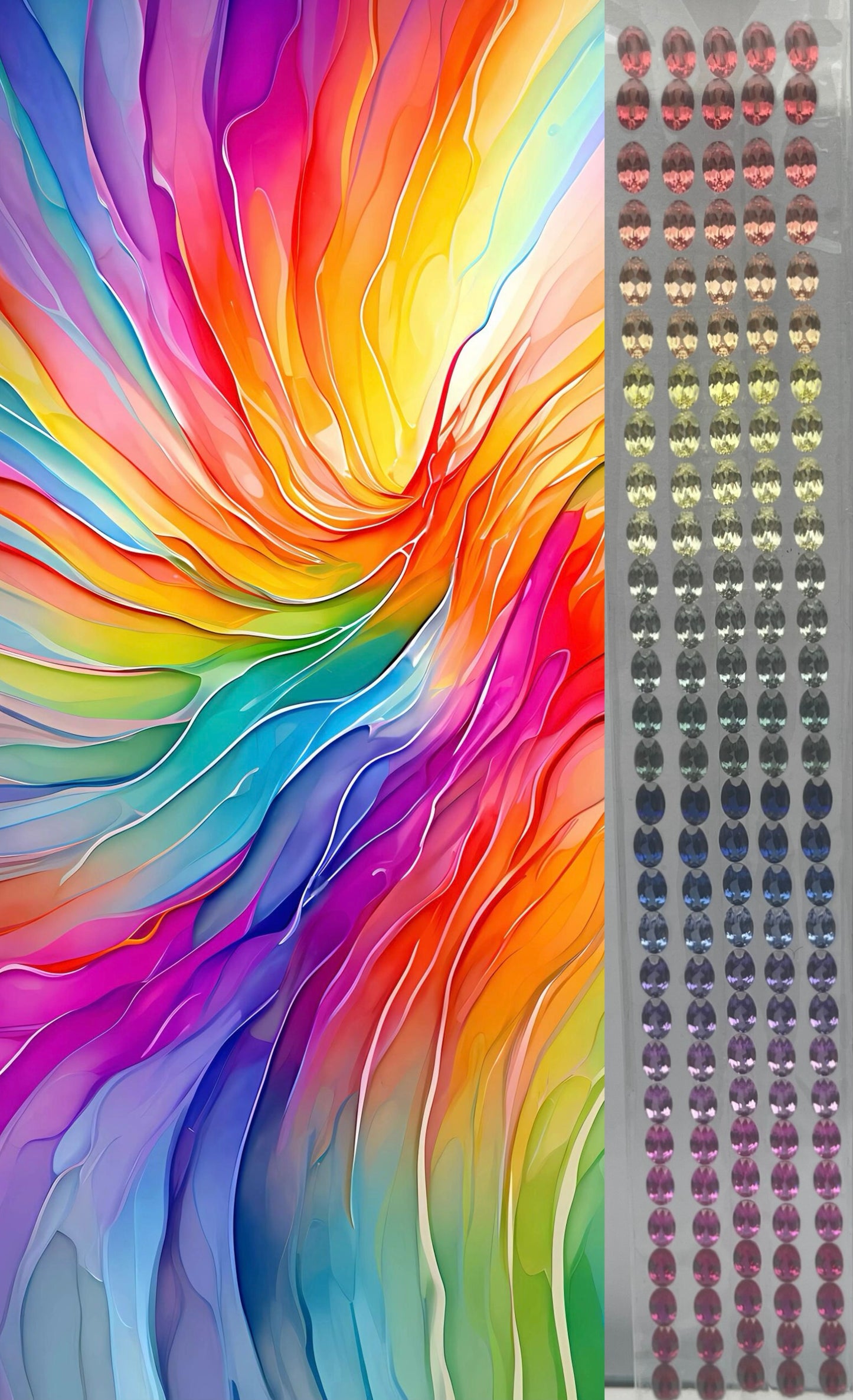 Pirmiana Hot Sale Oval Gradient Rainbow Created Sapphire Gemstones for DIY Jewelry Bracelet Making