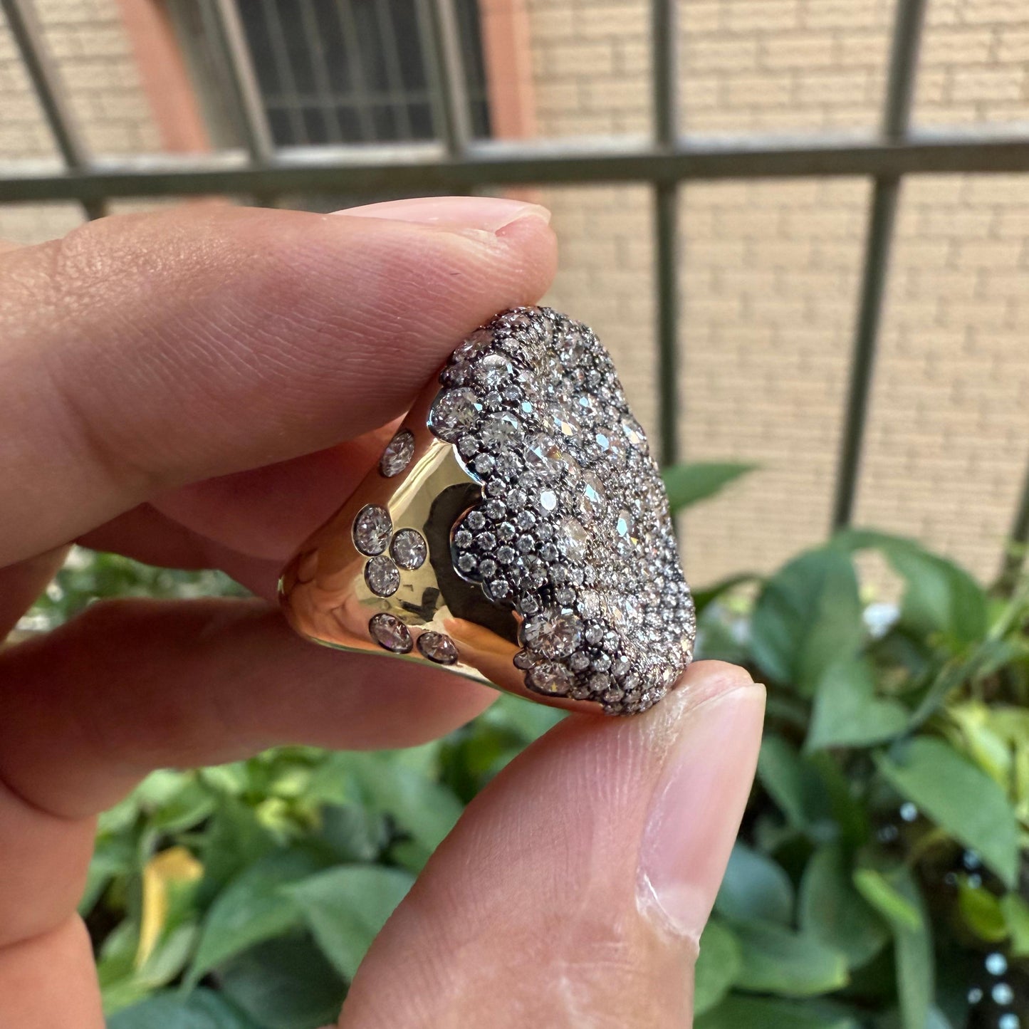 Pirmiana Jewelry Custom Design 18k Yellow Gold Ring for Women Lab Grown Diamond Jewelry