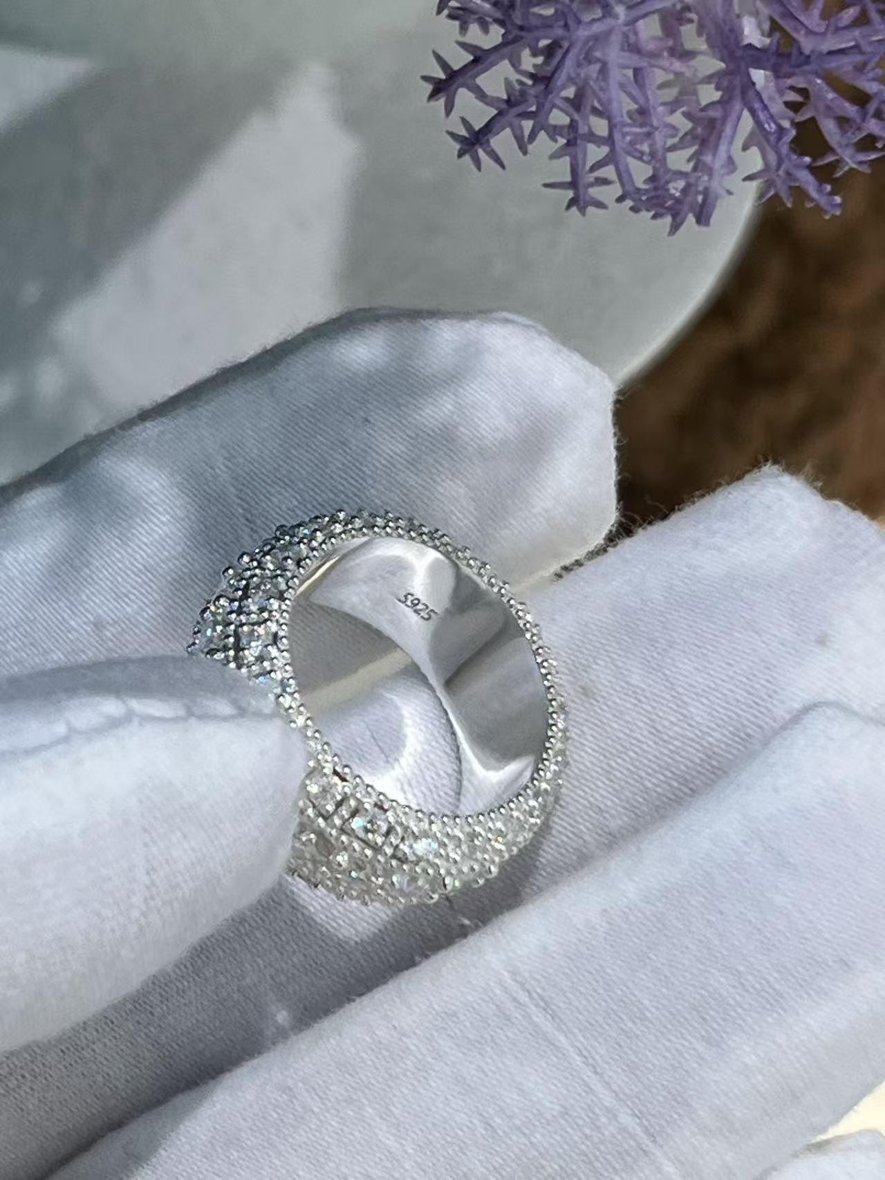 Pirmiana Luxury S925 Silver Various Styles Fashion Luxury S925 Silver Moissanite Diamond Ring Fashion Wedding Band Engagement Jewelry