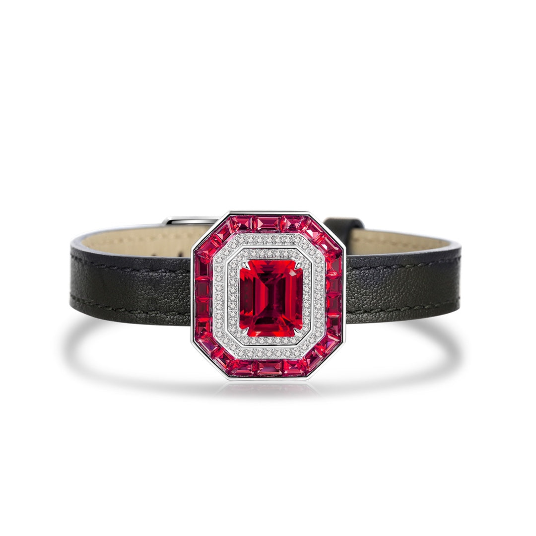 Pirmiana New S925 Silver 10.58ct Lad Grown Ruby Bracelet High Fine Jewelry for Women Party Gift