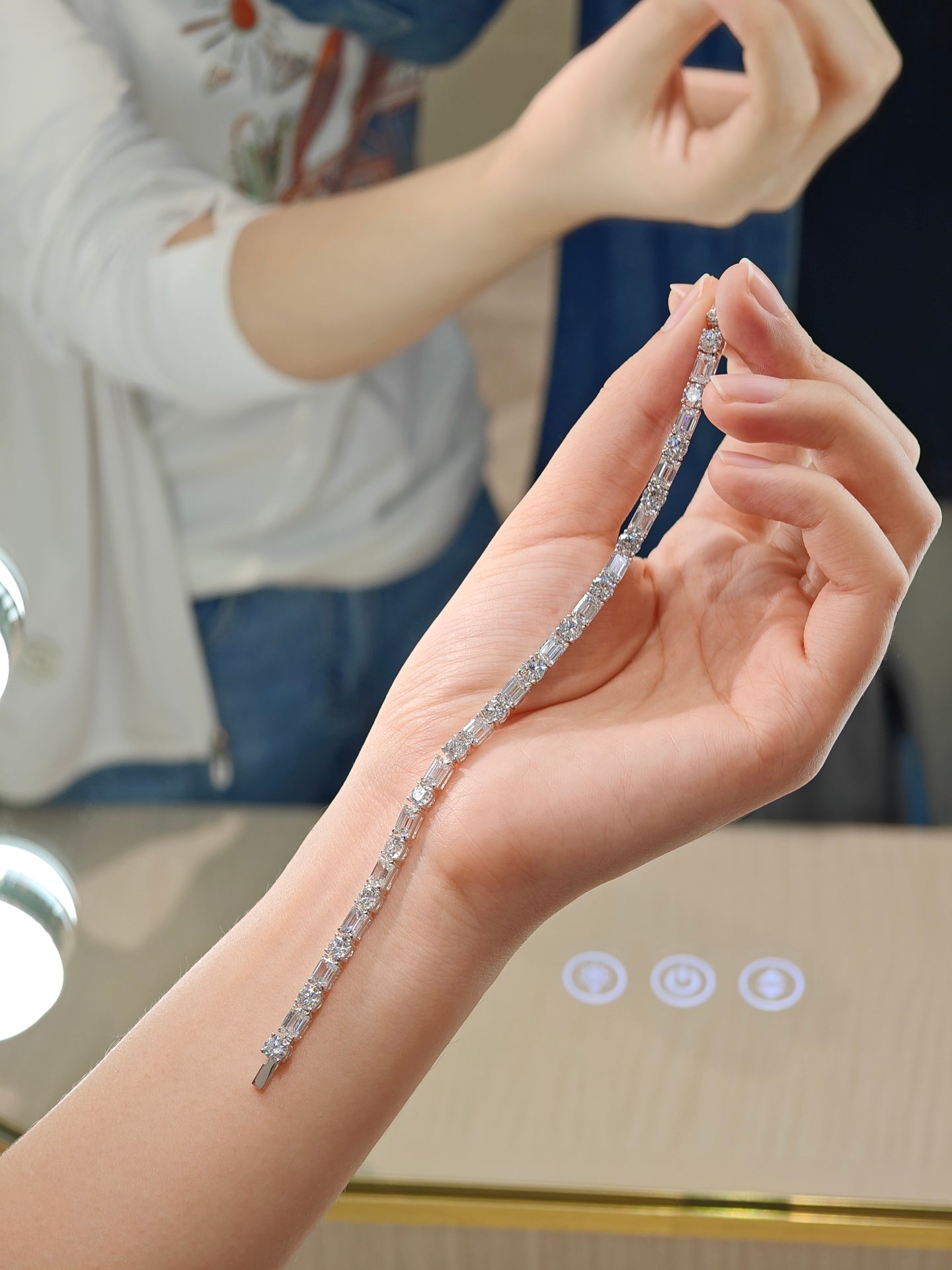 Pirmiana New Custom Design 18K Gold 13.949ct Lab Grown Diamond Bracelet Fashion Jewwelry for Party Gift