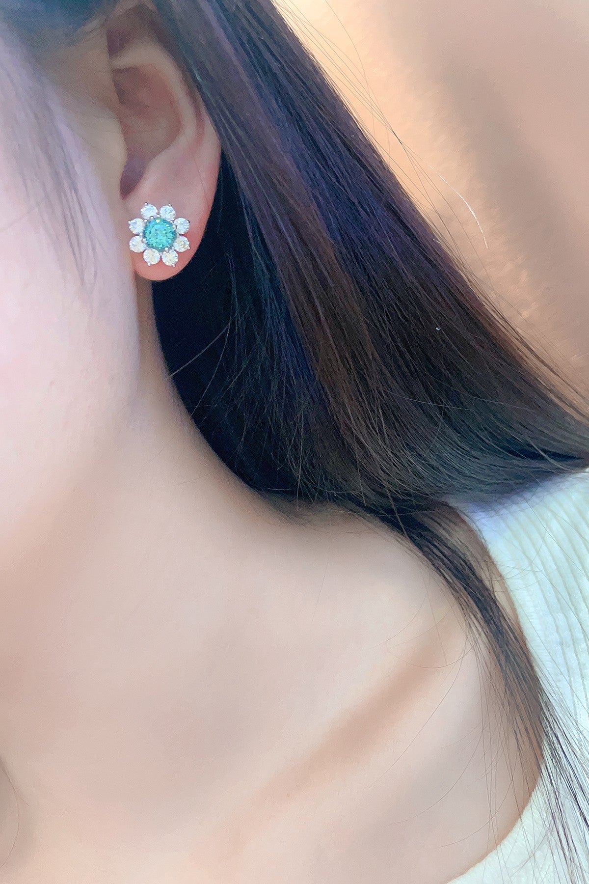 Pirmiana Hot Sale 3.69ct Lab Grown Paraiba Sapphire Earrings S925 Silver Jewelry Engagement Women