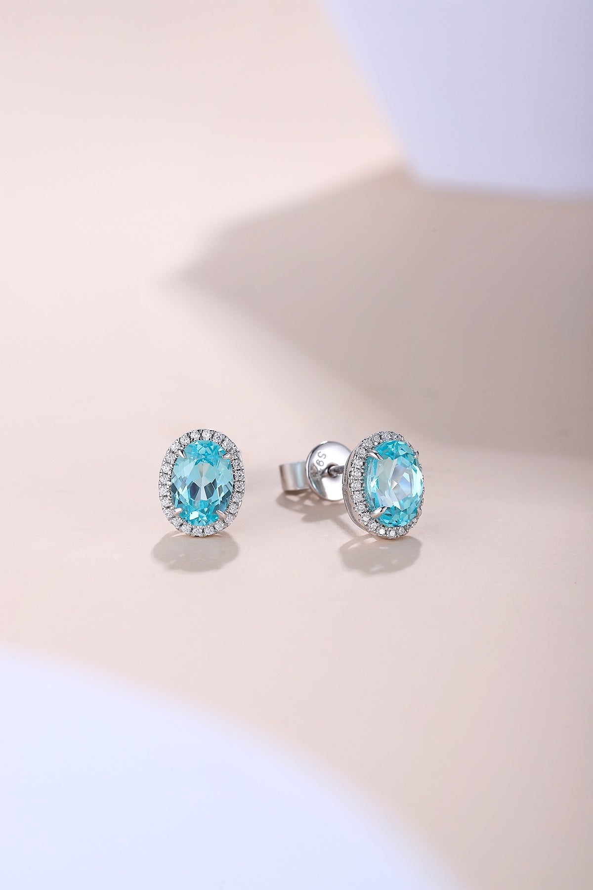 Pirmiana Hot Sale 2.74ct Lab Grown Paraiba Sapphire Earrings S925 Silver Jewelry Engagement Women