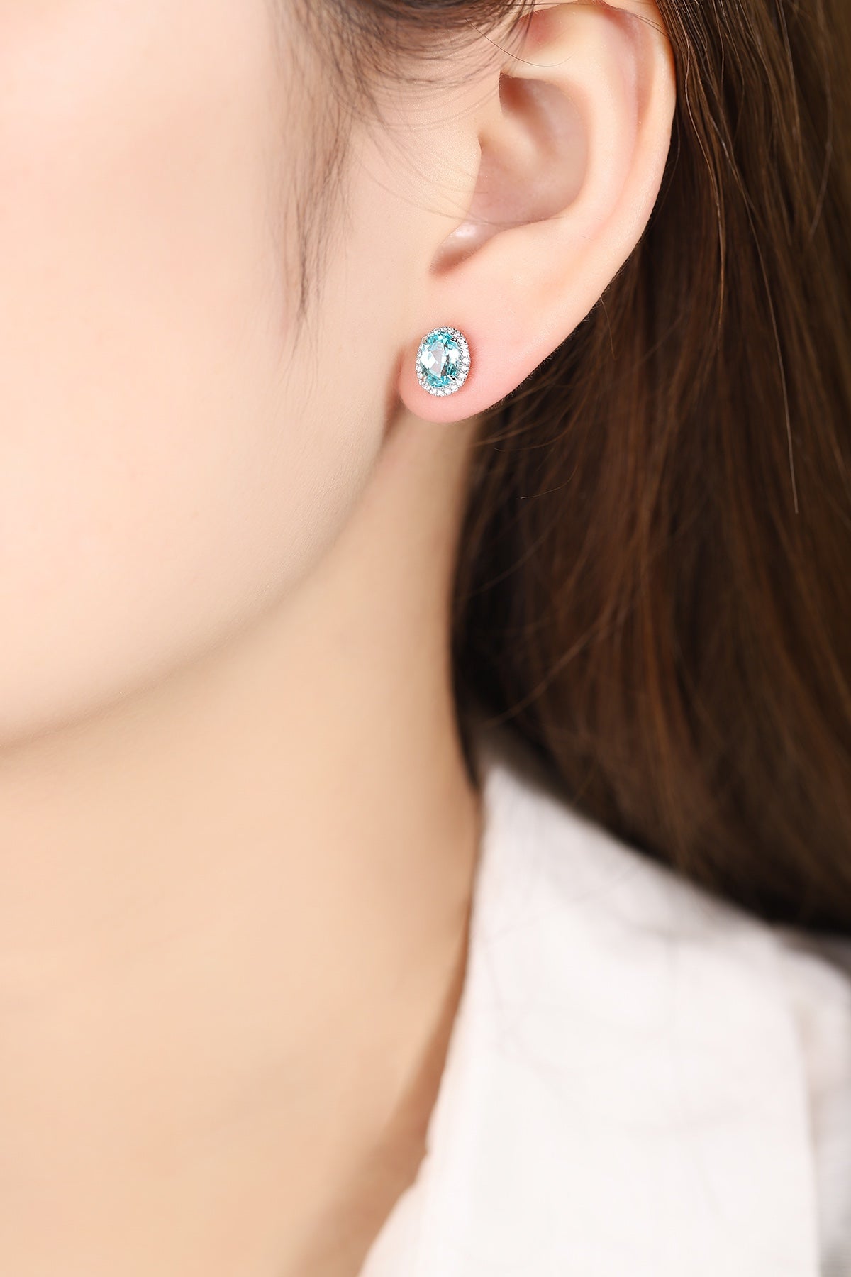 Pirmiana Hot Sale 2.74ct Lab Grown Paraiba Sapphire Earrings S925 Silver Jewelry Engagement Women