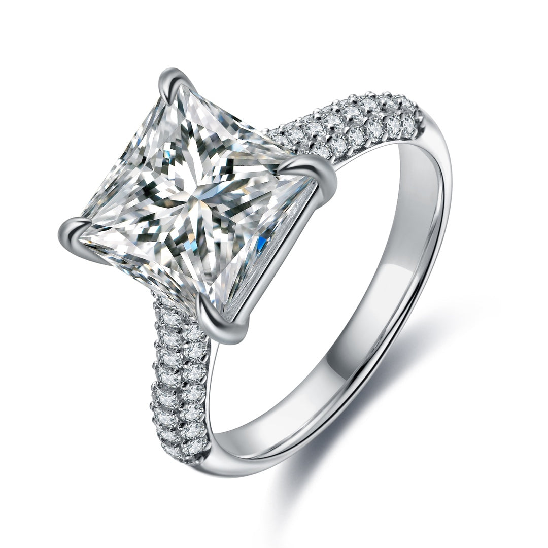 Pirmiana New Fashion 4ct Priceless Simulated Diamond Rings S925 Silver Jewelry Engagement Gift Women