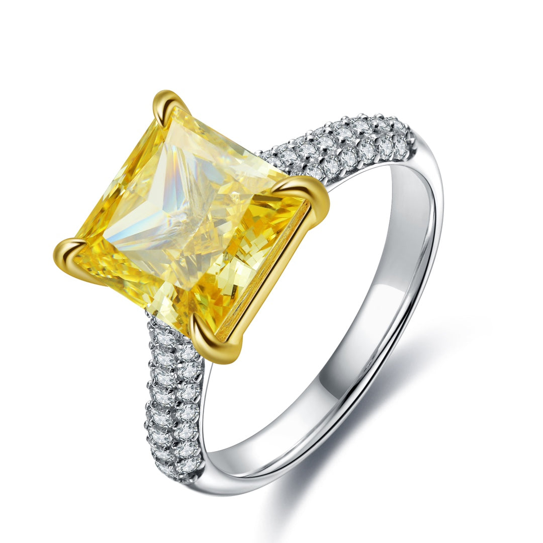 Pirmiana New Fashion 4ct Priceless Simulated Diamond Rings S925 Silver Jewelry Engagement Gift Women