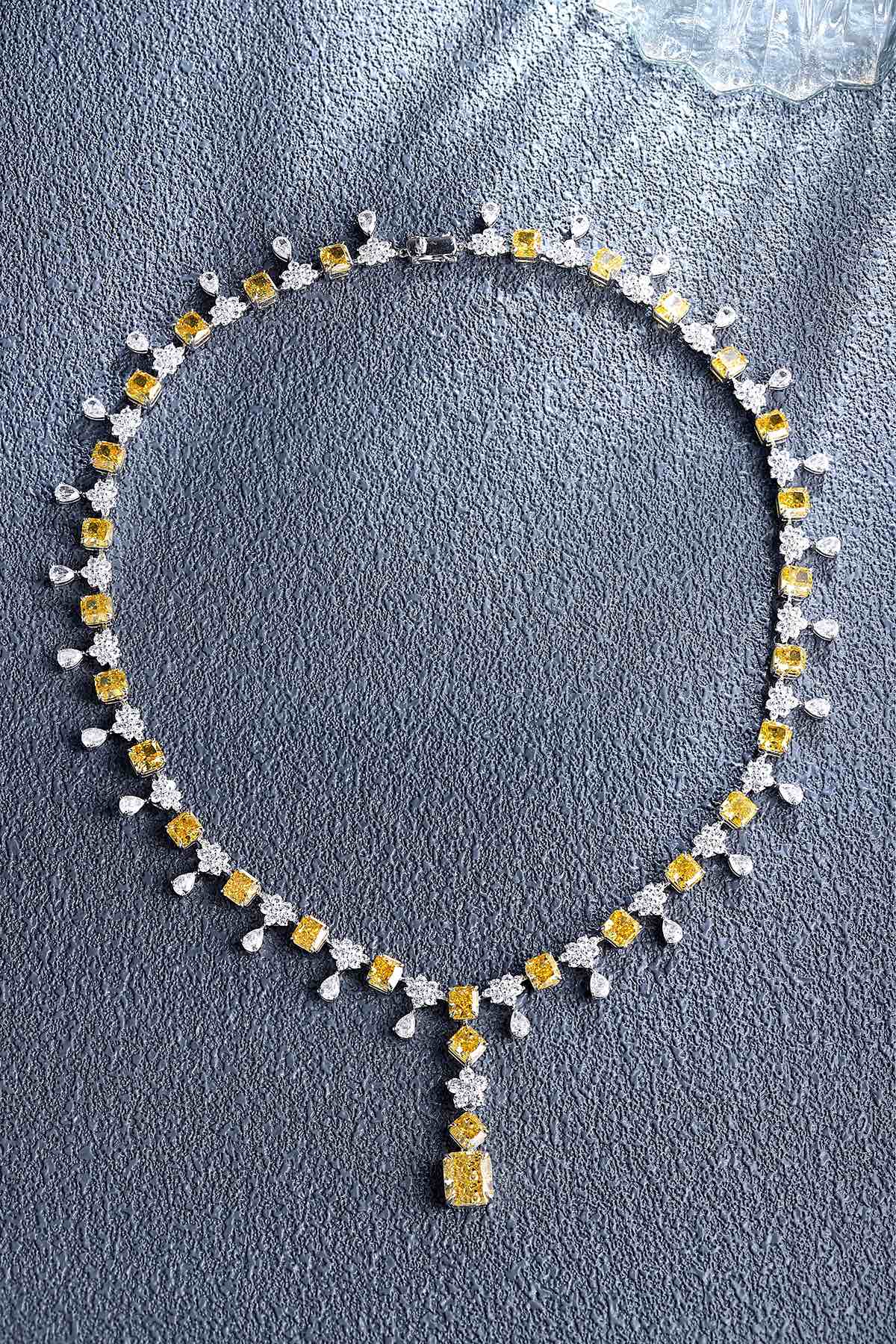 Pirmiana Hot Sale 21.42ct Simulated Diamond Necklace S925 Silver Jewelry Engagement Gift Women