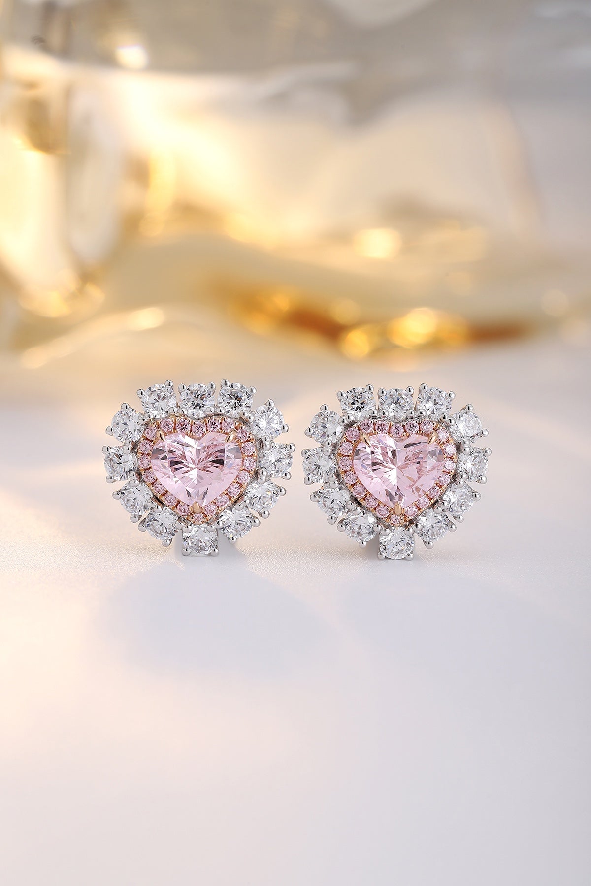 Pirmiana Elegant and Luxury 3.35ct Simulated Diamond Earrings 18K Gold Jewelry Engagement Gift Women