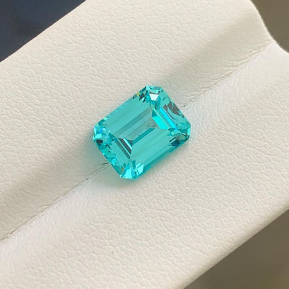 Pirmiana Emerald shape Lab Grown Paraiba Loose Gemstones for Jewelry Making