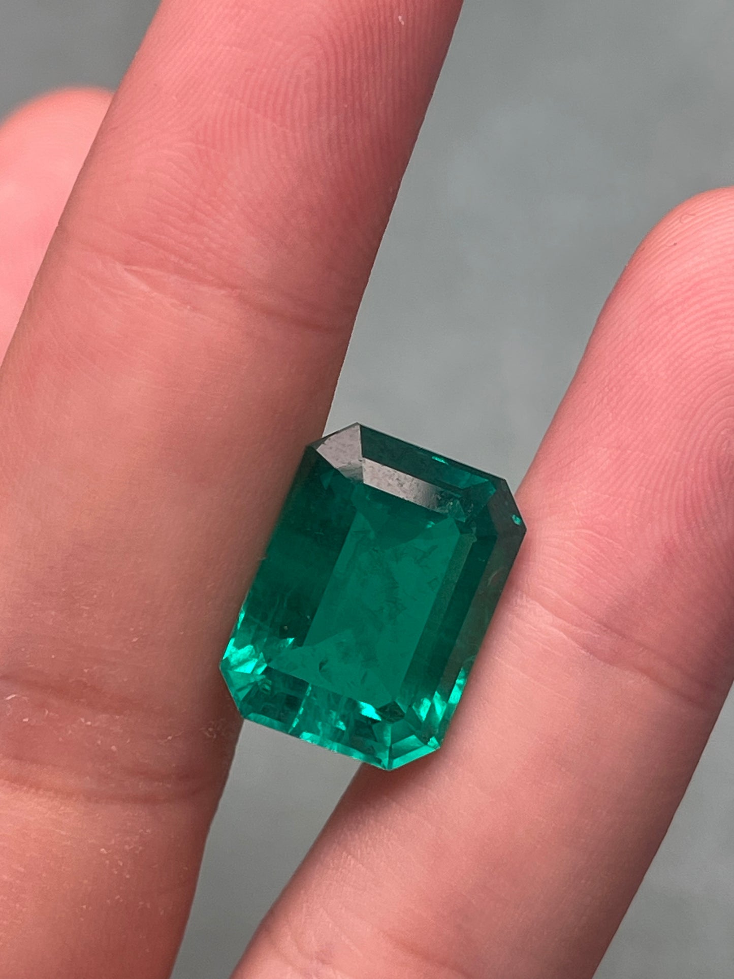 Pirmiana 11.72ct Emerald Cut Lab Grown Emerald
