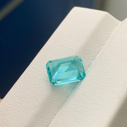Pirmiana Emerald shape Lab Grown Paraiba Loose Gemstones for Jewelry Making