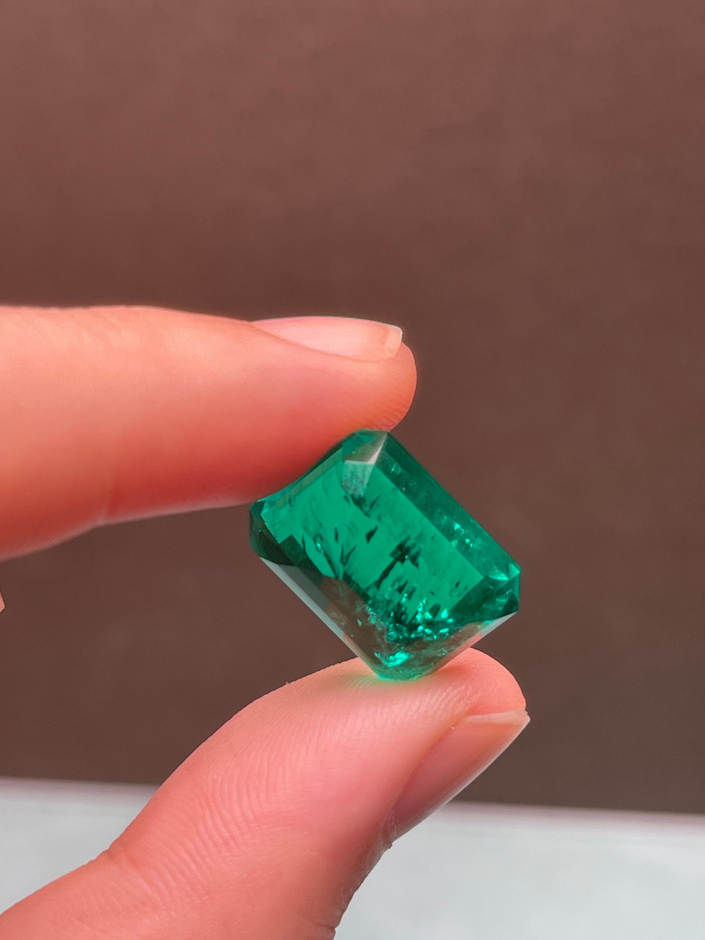 Pirmiana 14.12ct Emerald Cut Lab Grown Emerald