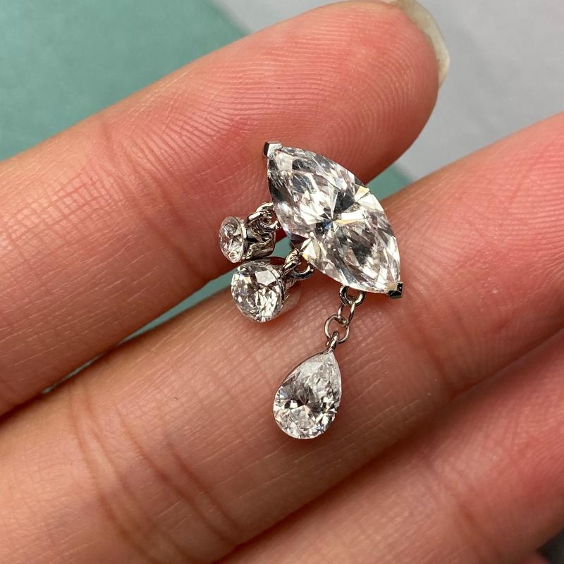 Primiana 2025 Hot Sale 18K 1.5ct Marquise Shape Single grain Earrings With IGI Certificate Lab Diamond Girlfriend Gift