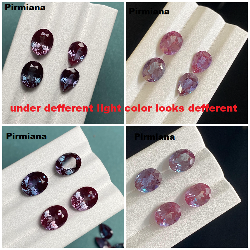 Pirmiana Lab Grown Alexandrite Loose Gemstones for Jewelry Making