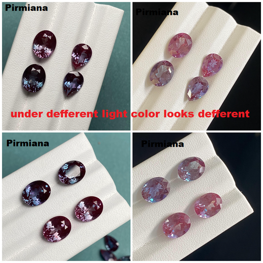Pirmiana Lab Grown Alexandrite Loose Gemstones for Jewelry Making