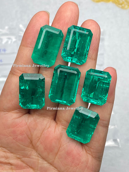 Pirmiana  0.78-11.17ct Lab Grown Emeralds Loose Gemstones for Jewelry Making