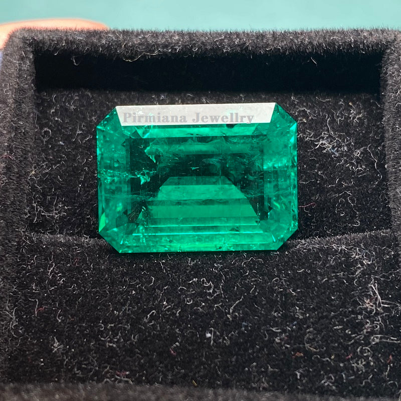 Pirmiana 29.83ct Emerald Cut Lab Grown Emerald