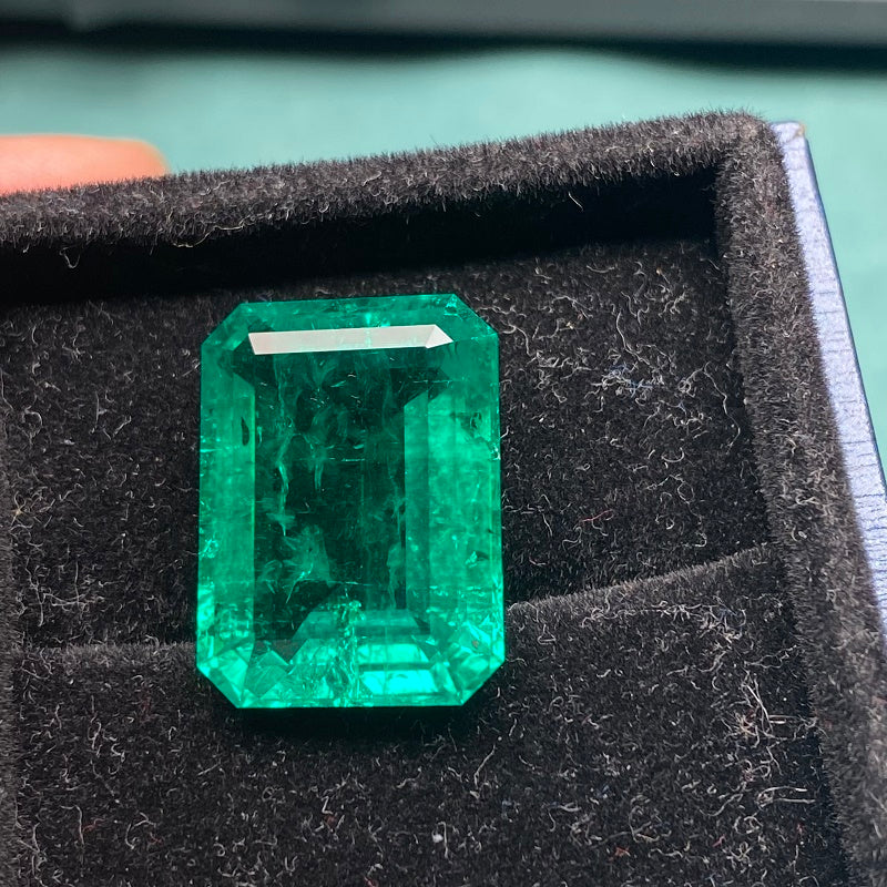 Pirmiana 29.83ct Emerald Cut Lab Grown Emerald