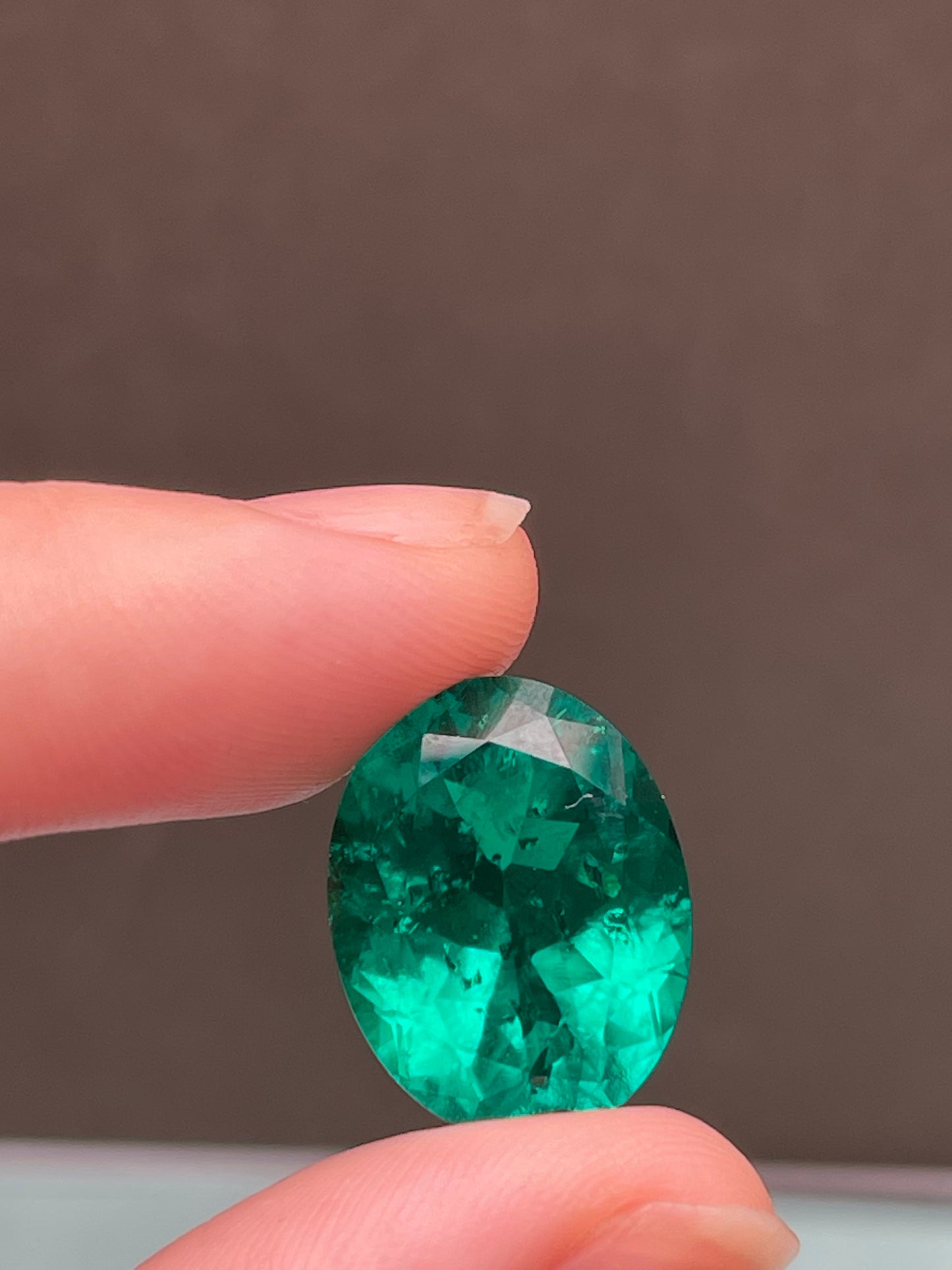 Pirmiana 13.9ct Oval Lab Grown Emerald
