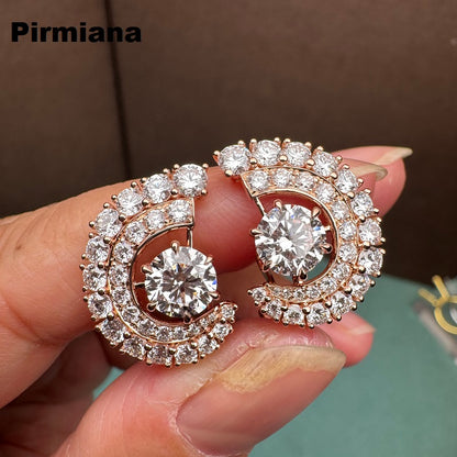 Synthetic Moissanite Stone Earrings