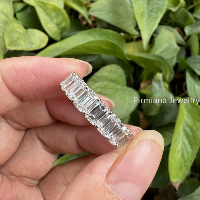 Pirmiana Custom Design 18K White Gold 0.5ct Each Lab Grown Diamond Enternity Ring