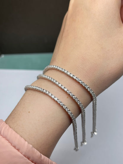 Pirmiana New Fashion Classic Moissanite Tennis Chain Bracelets and Necklaces S925 Silver Jewelry Party Gift