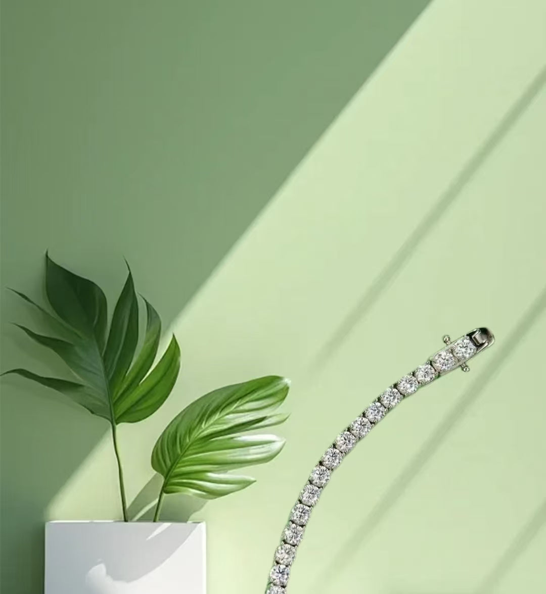 Pirmiana New Fashion Classic Moissanite Tennis Chain Bracelets and Necklaces S925 Silver Jewelry Party Gift