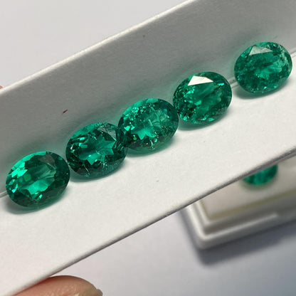 Pirmiana  0.15-5.88ct Oval Cut Lab Grown Emeralds Loose Gemstones for Jewelry Making
