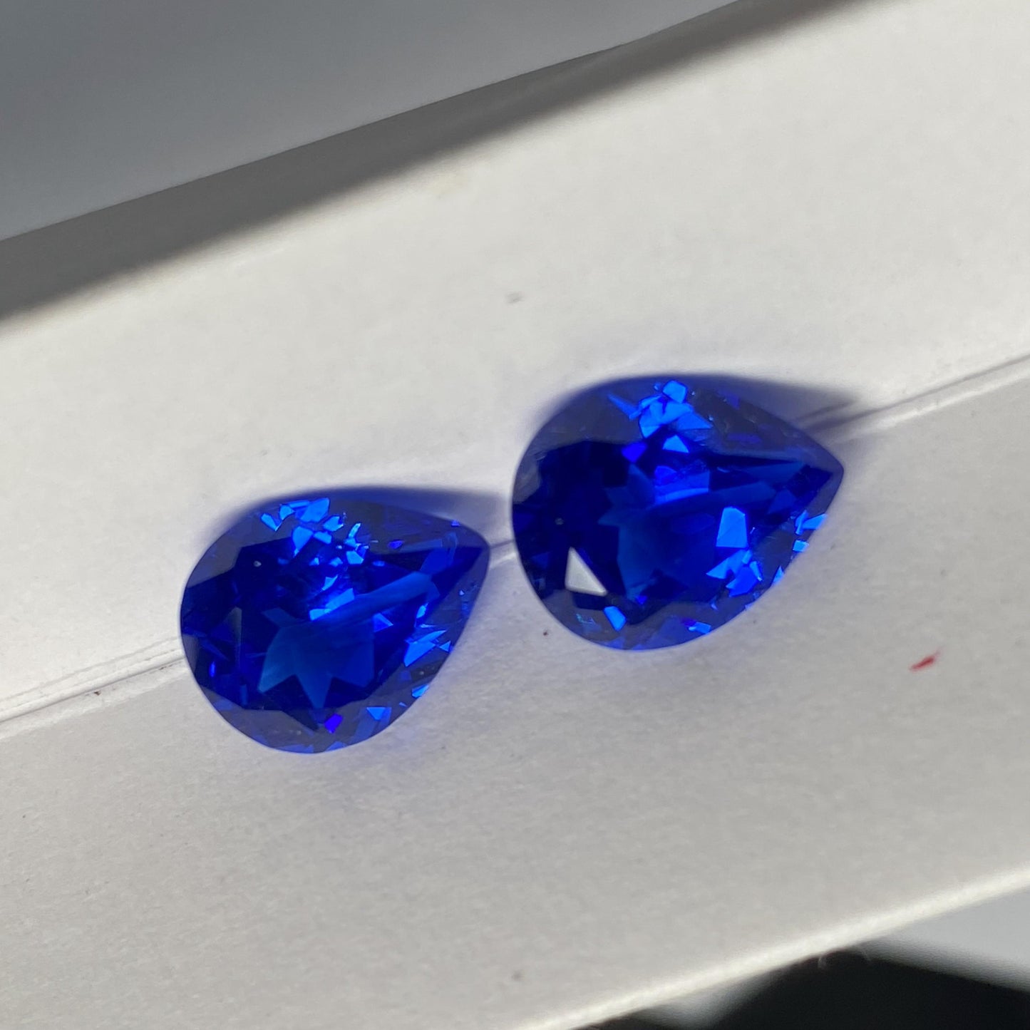 Pirmiana Pear shape Lab Grown Cobalt Spinel Loose Gemstones for Jewelry Making