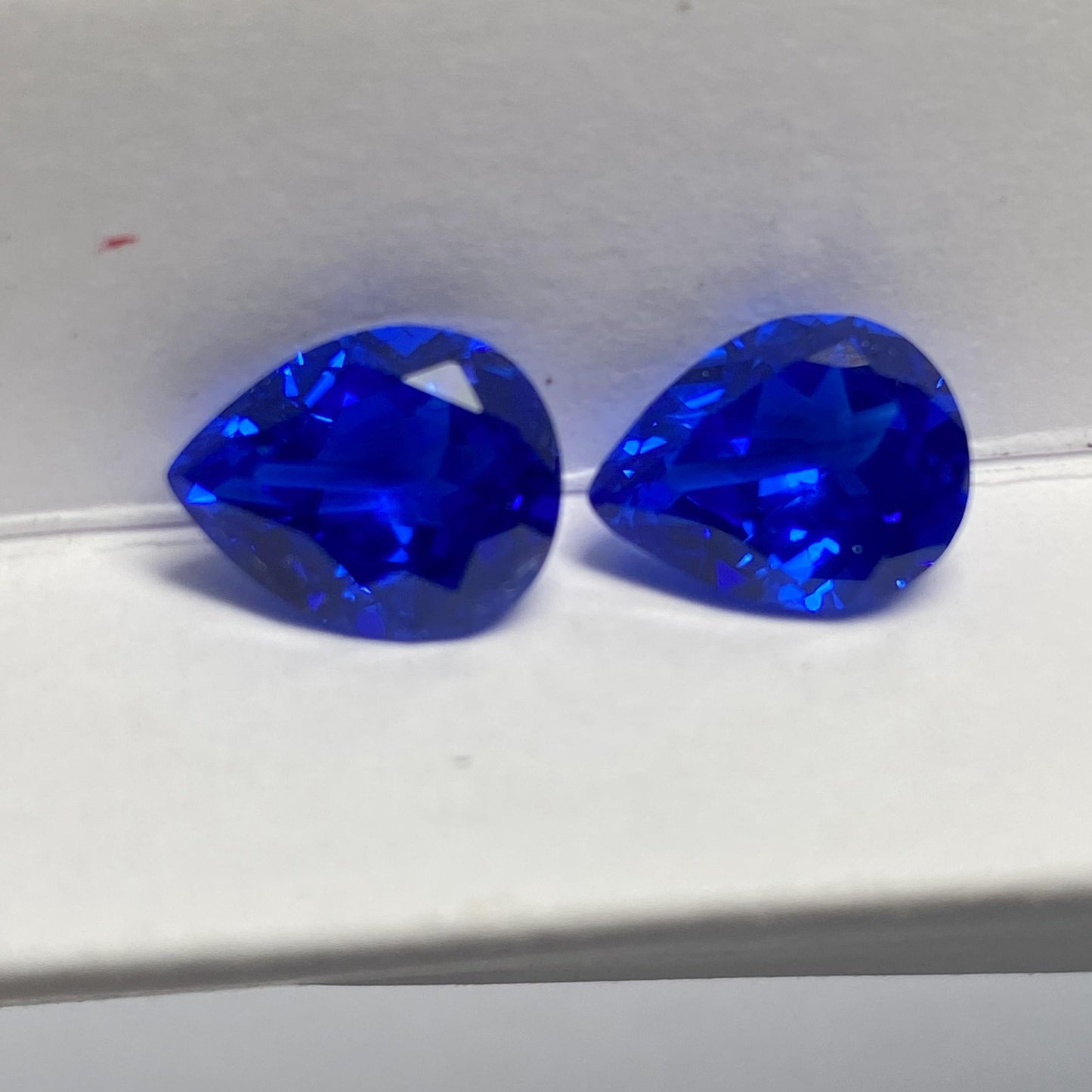 Pirmiana Pear shape Lab Grown Cobalt Spinel Loose Gemstones for Jewelry Making