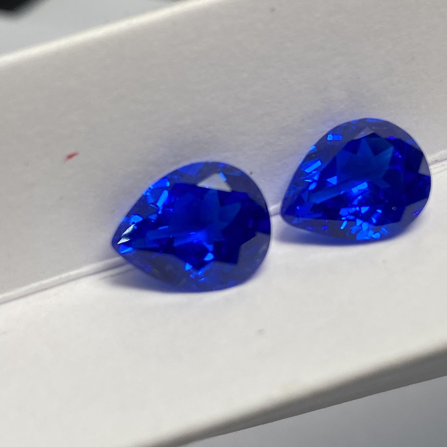 Pirmiana Pear shape Lab Grown Cobalt Spinel Loose Gemstones for Jewelry Making